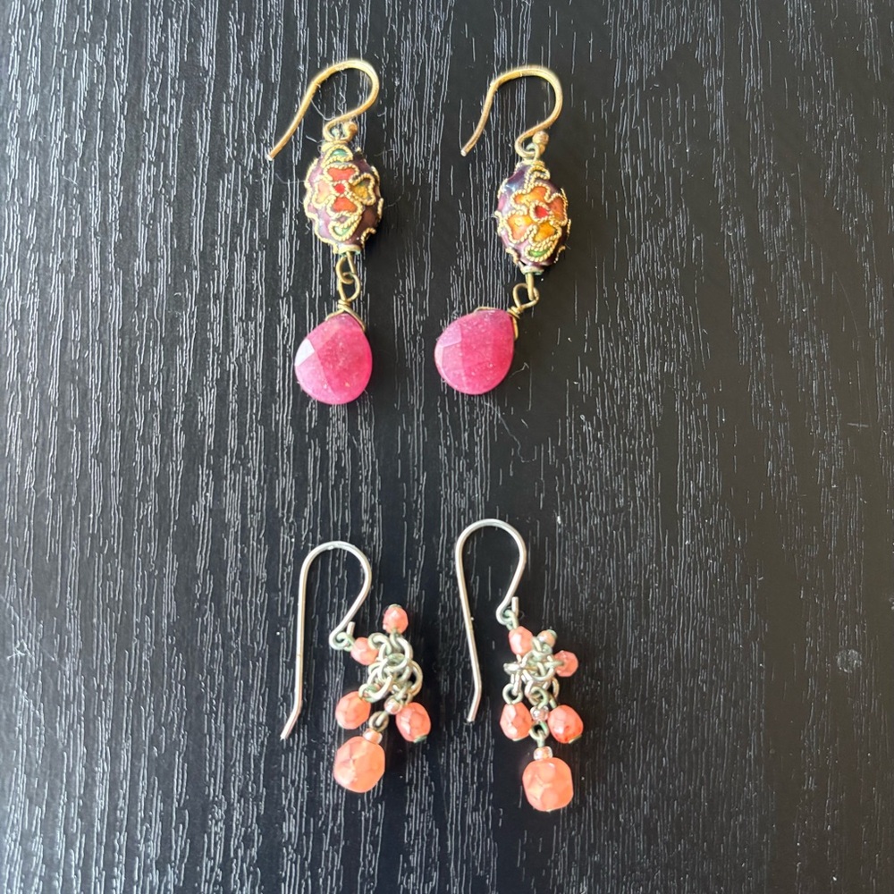 Anthropologie Set of 2 Beaded Earring Sets